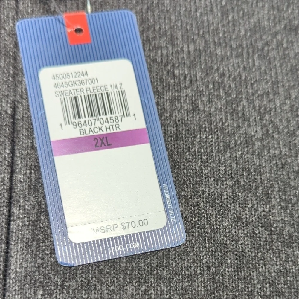 Izod Men's Black Zip Up Sweater XXL/TTG/XXG $70 ORIGINAL TAG.. absolutely New!!